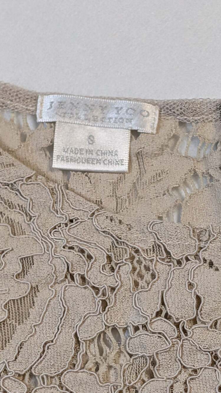 Jenny Yoo Collection Floral Lace Crop Top Tank small - Picture 2 of 8